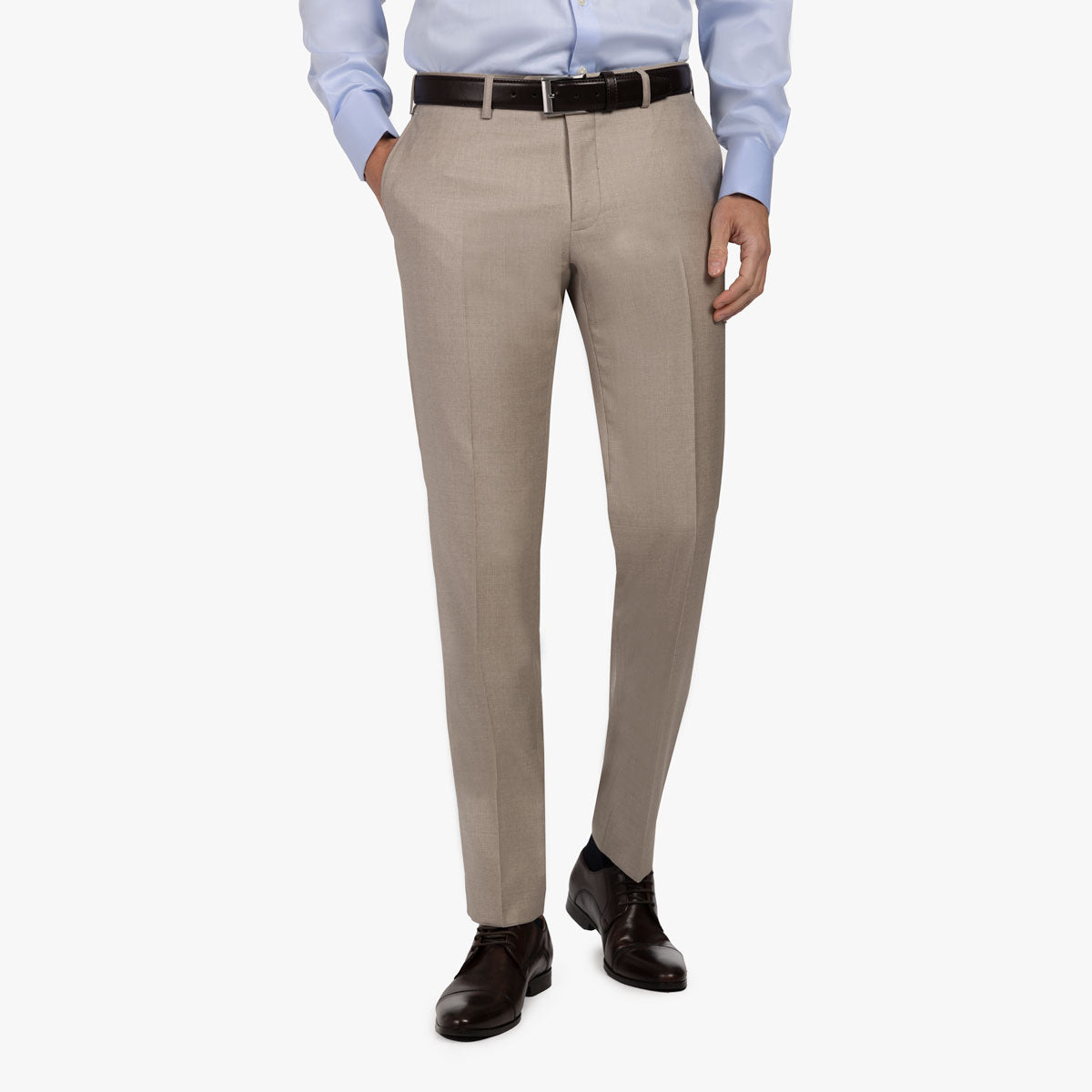 Baukastenhose Siena aus Schurwolle in beige beige Bild 1