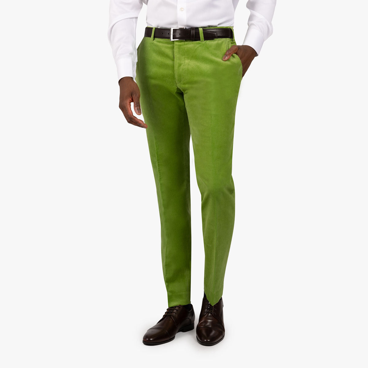 Baukastenhose Siena aus Feincord in grasgrün hellgrün Bild 1