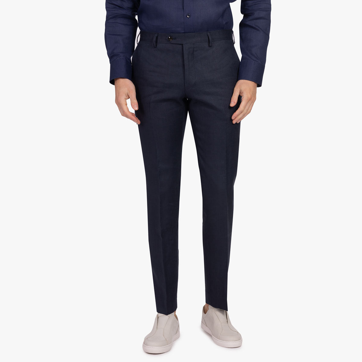 Baukastenhose Siena aus Leinen in dunkelblau dkl. blau Bild 1