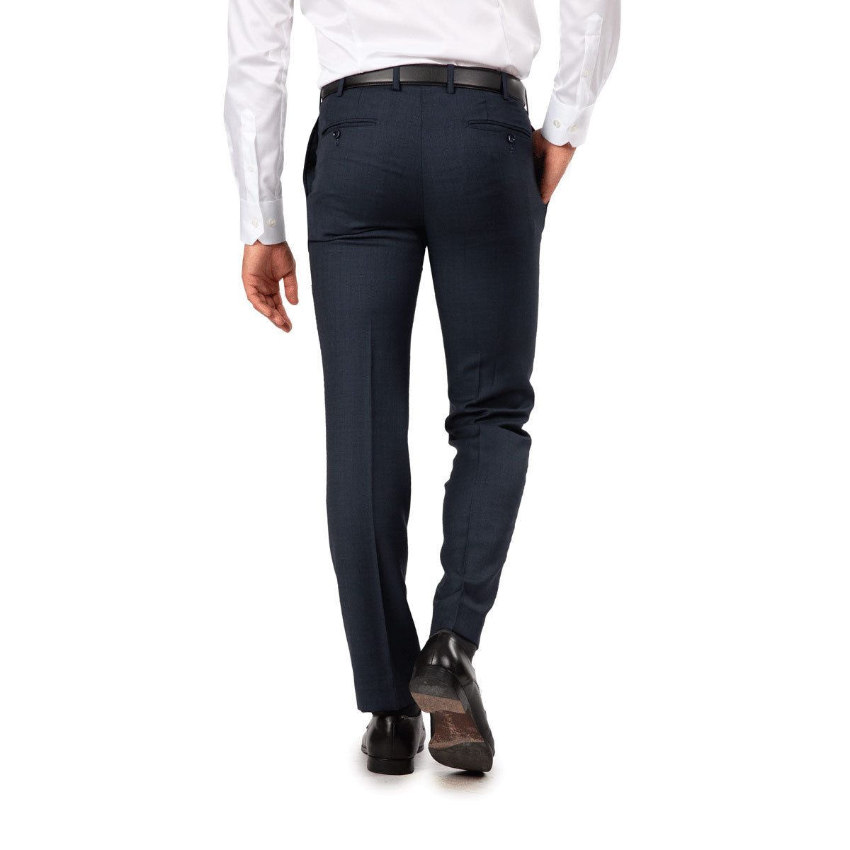 Baukastenhose Siena mit Birdseye-Struktur in dkl. blau blue Bild 3