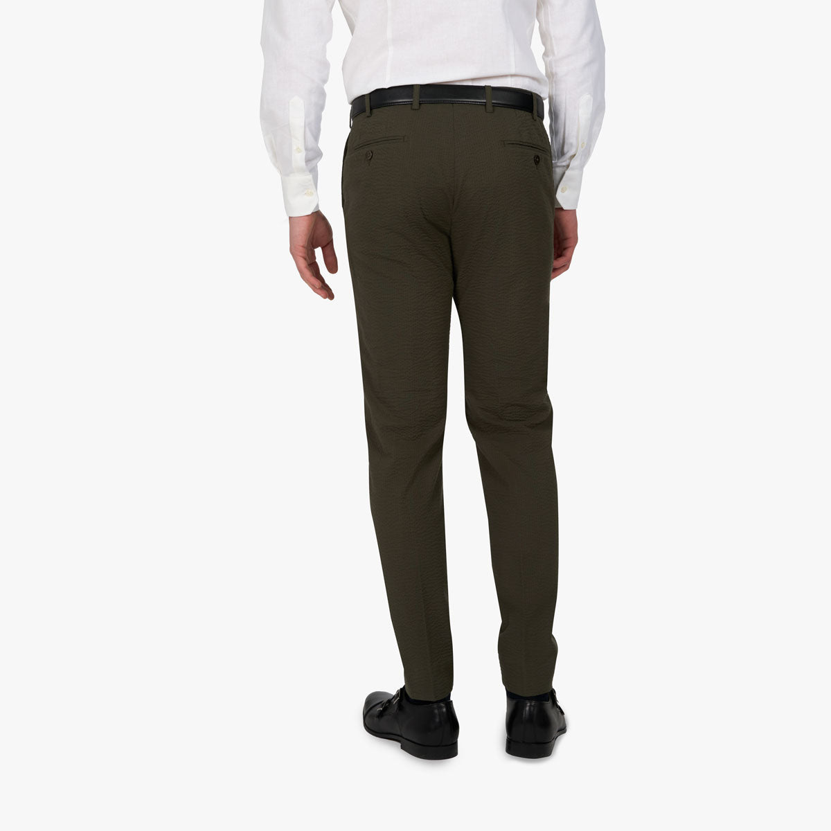 Baukastenhose Siena mit Seersucker Struktur in Grün dkl. grün Bild 2