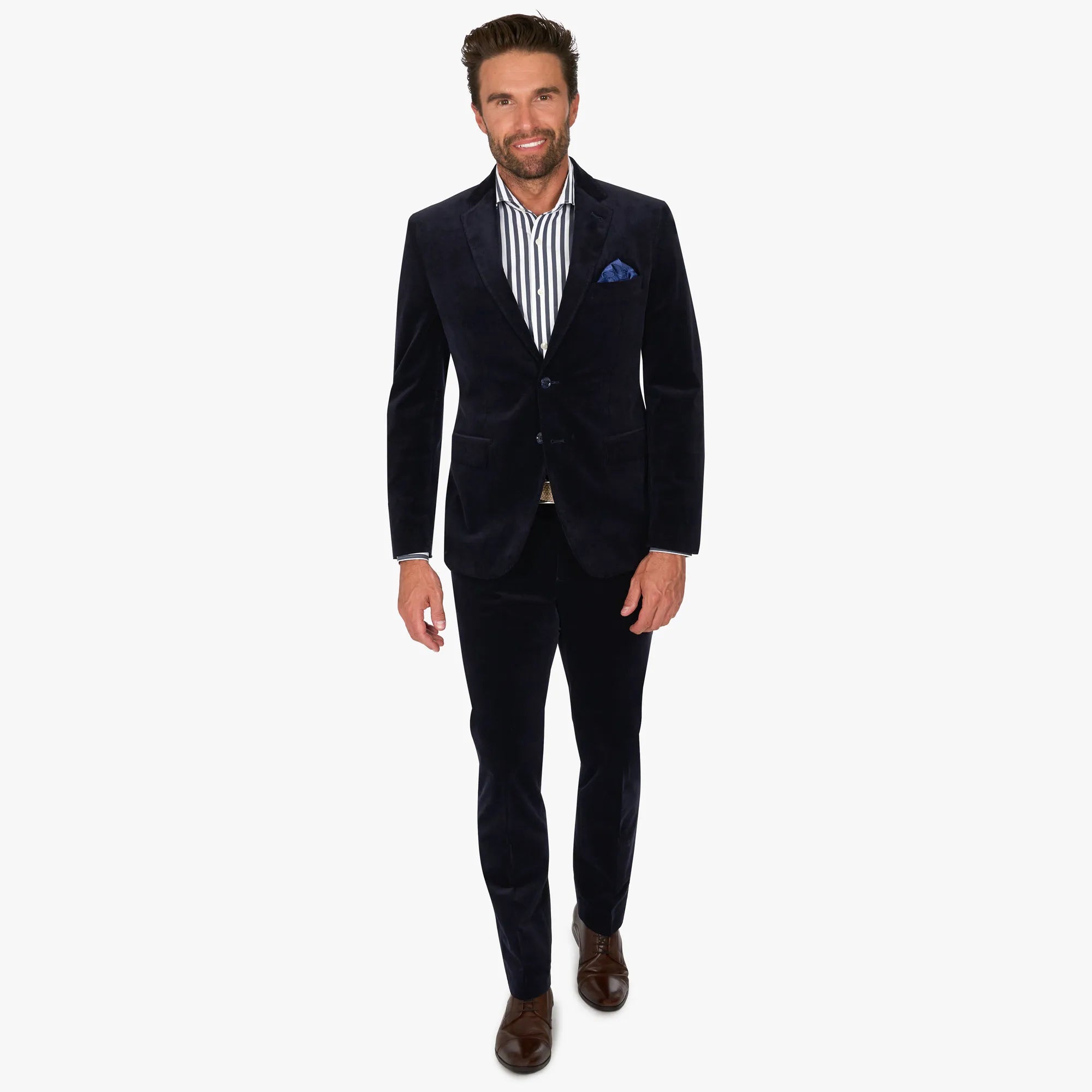 Hose Siena aus Feincord in Dunkelblau dkl. blau Bild 4