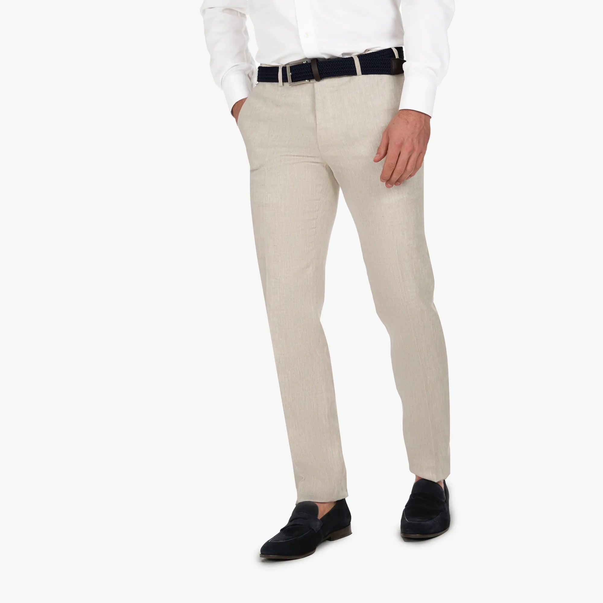 Baukastenhose Siena aus Leinen in hellbeige beige Bild 1