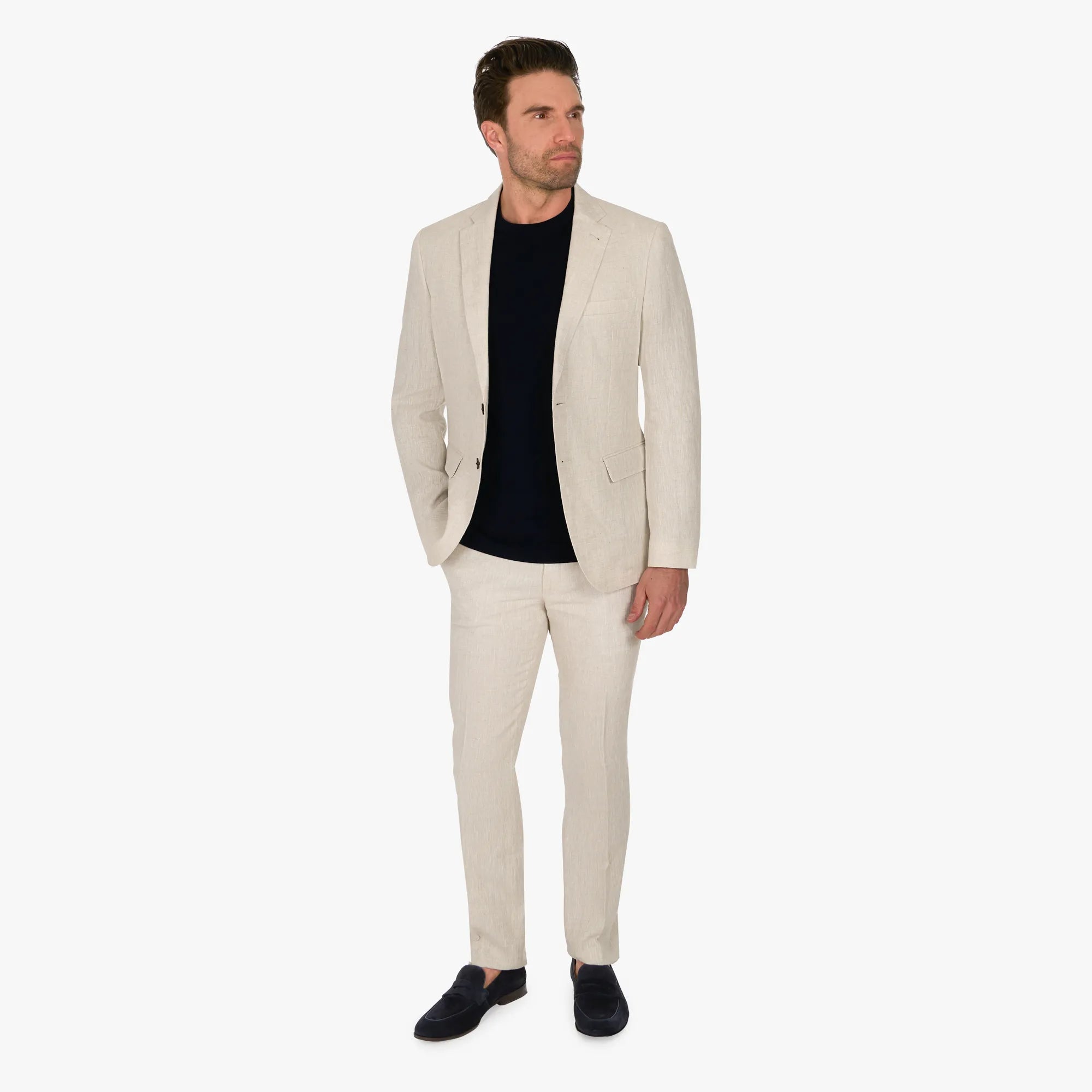 Baukastensakko Genf aus Leinen in Hellbeige beige Bild 3