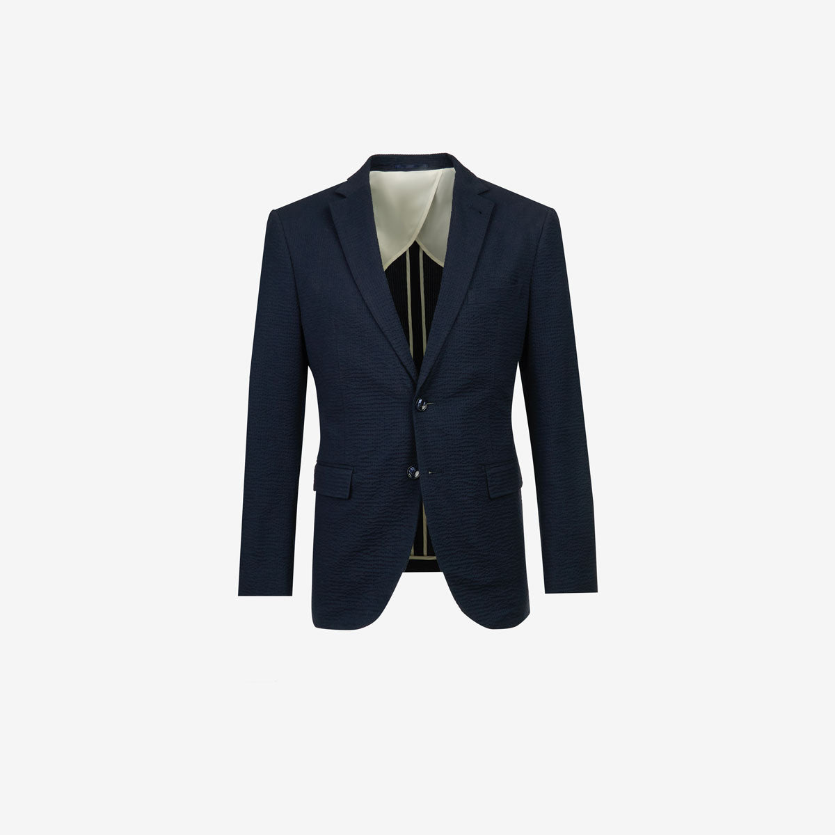 Baukastensakko Genf in Blau in Seersucker-Optik dkl. blau Bild 3