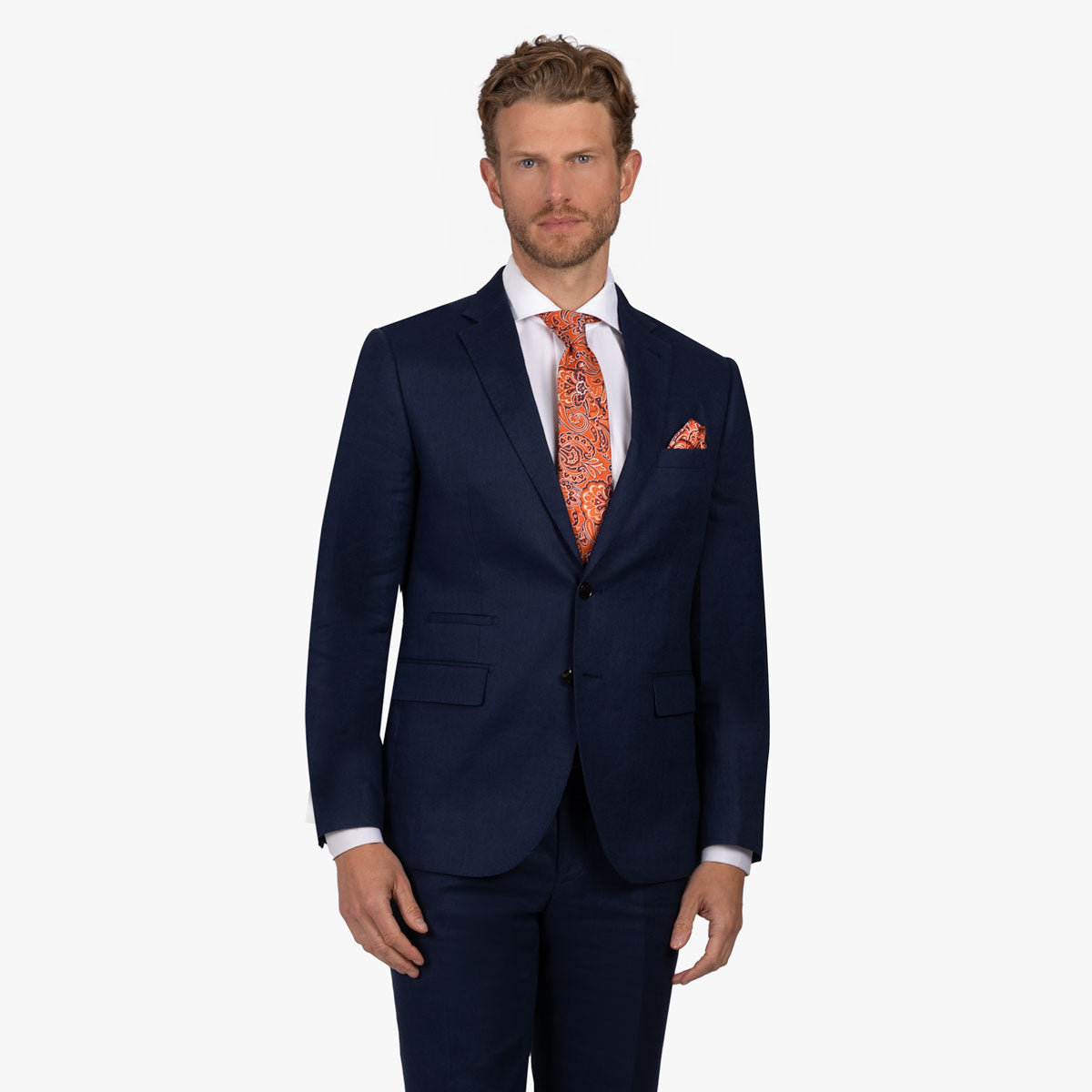 Baukastensakko Pesaro aus Leinen in blau blau Bild 1