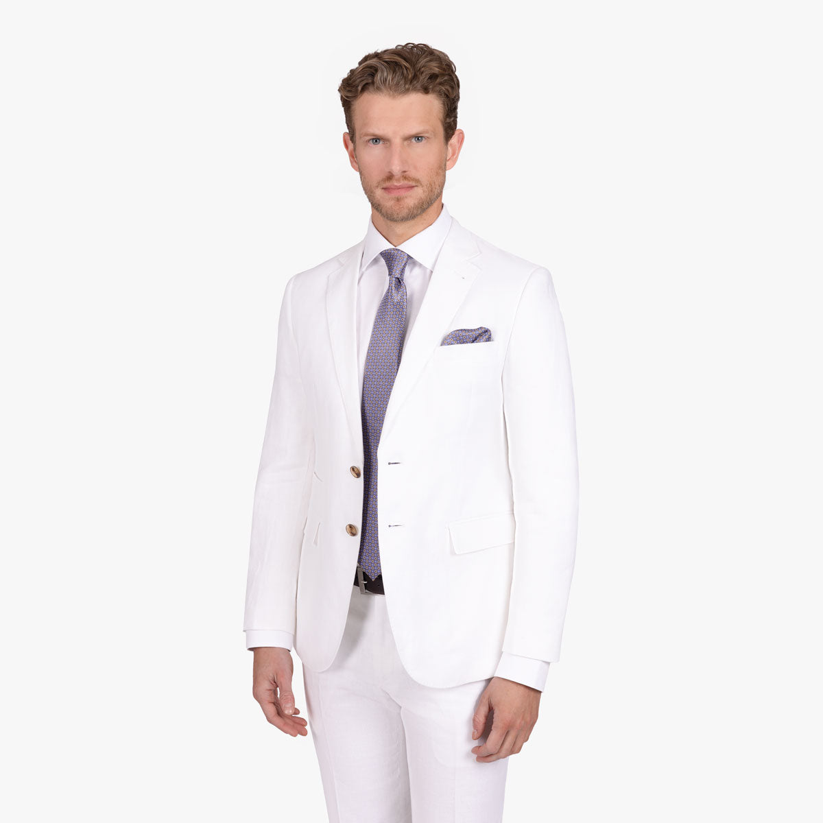 Baukastensakko Pesaro aus Leinen in weiß weiss Bild 1