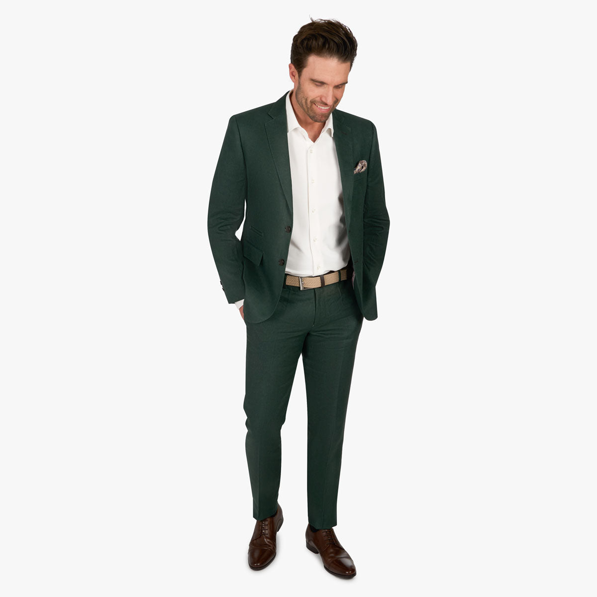 Baukastensakko aus reinem Leinen in dunkelgrün dkl. grün Bild 7