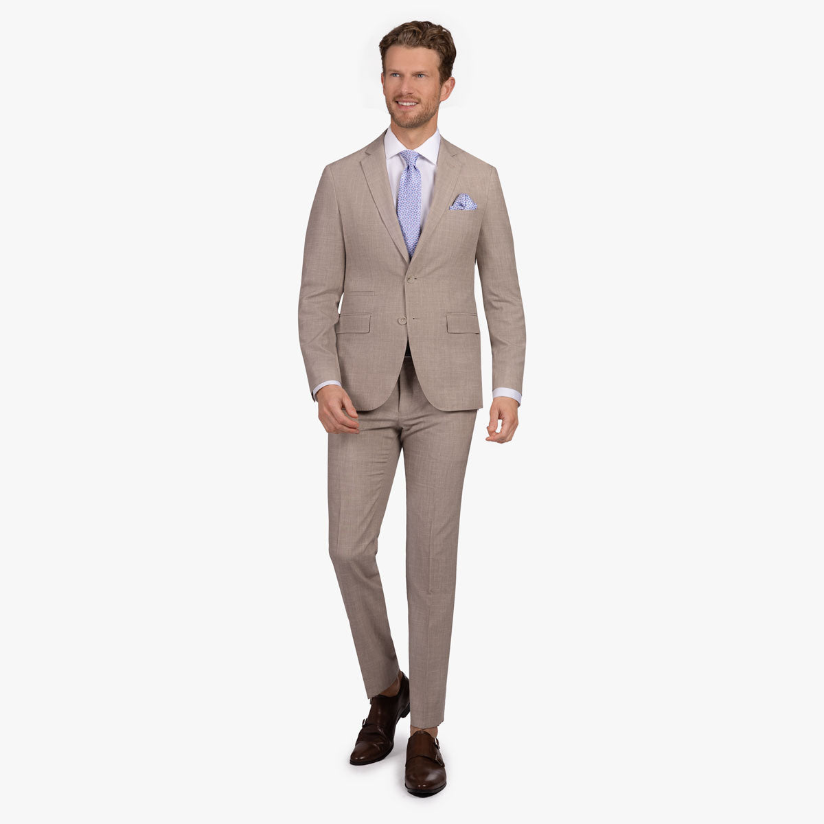 Baukastensakko Pesaro aus Wolle, Seide, Leinen in hellbeige beige Bild 3