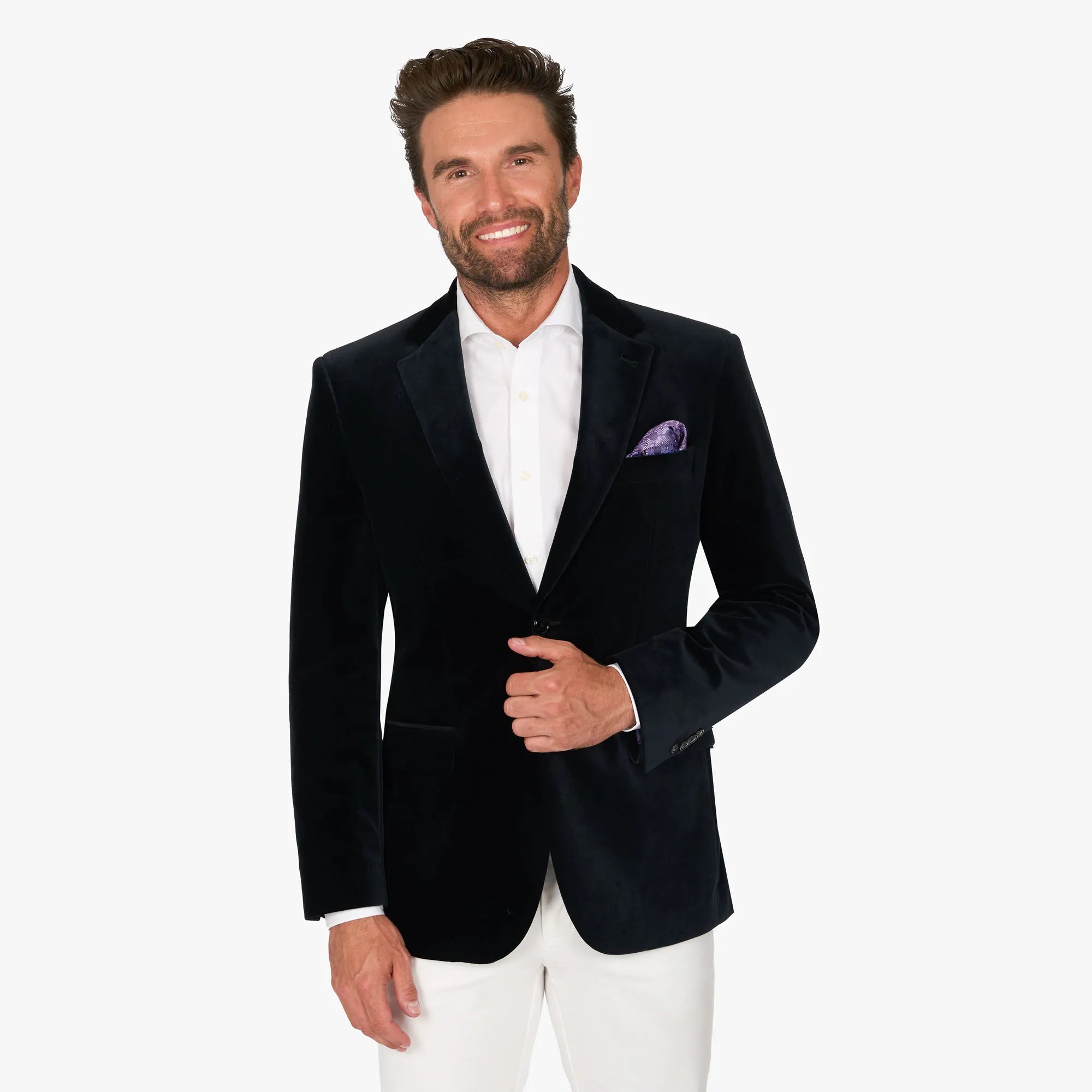 Smoking Sakko Prato aus Samt in Schwarz schwarz Bild 1