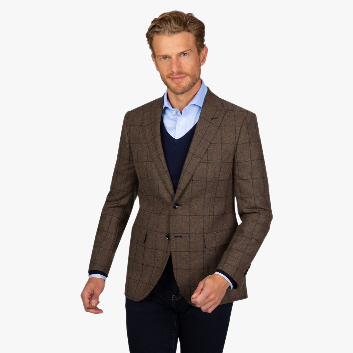 Sakko Fano/N mit Fensterkaro in braun braun/karo Bild 1