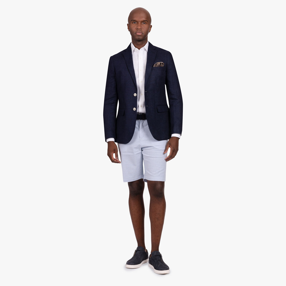 Sakko Genf aus Leinen in dunkelblau dkl. blau Bild 3