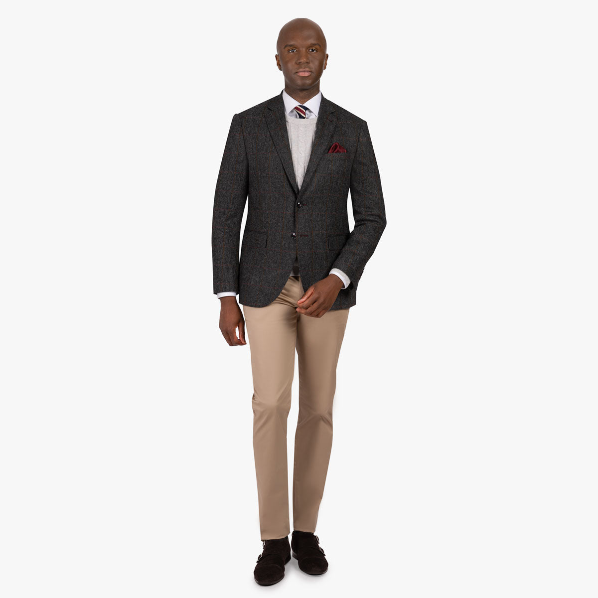 Sakko Genf aus Schurwolle in anthrazit mit Karomuster antra/karo Bild 7