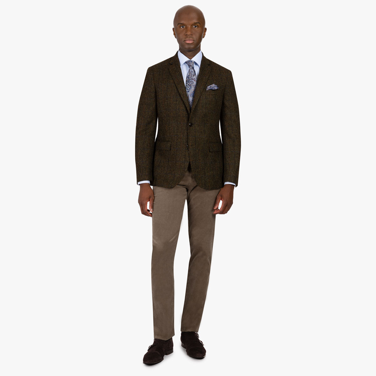 Sakko Genf aus Schurwolle mit Fischgrat in grün grün Bild 1