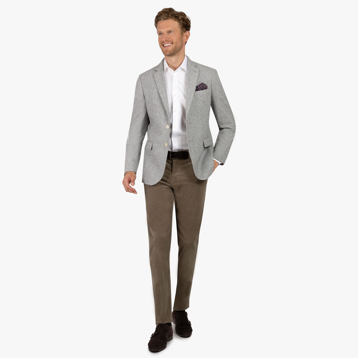 Sakko Genf mit Fischgrätmuster in grau grau/gemustert Bild 2