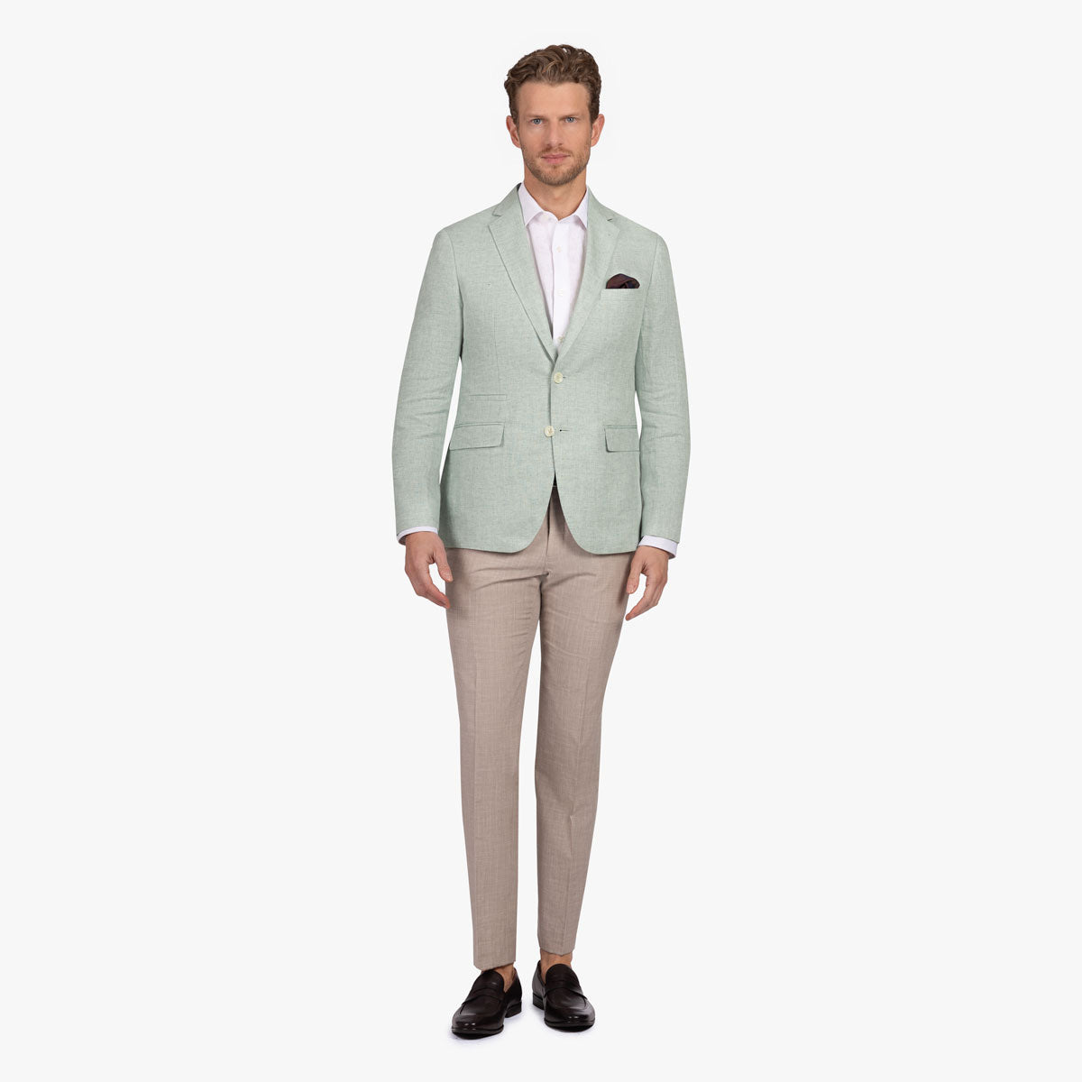 Sakko Pesaro aus reinem Leinen in hellgrün hellgrün Bild 3