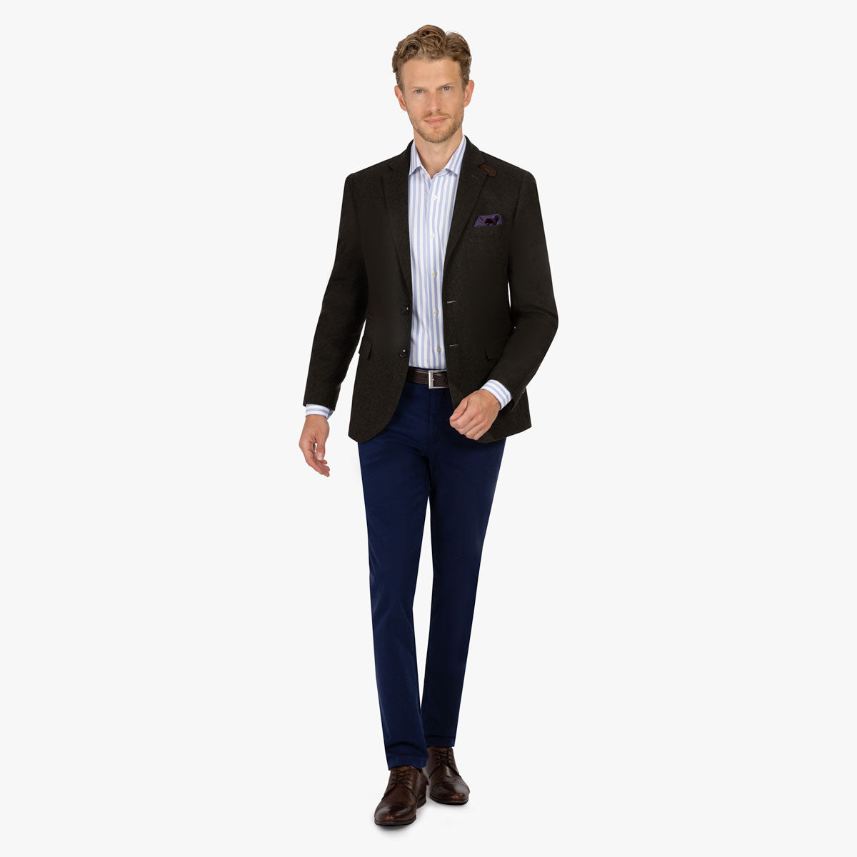 Sakko Pesaro aus Schurwolle mit Fischgrat in grün grün Bild 1