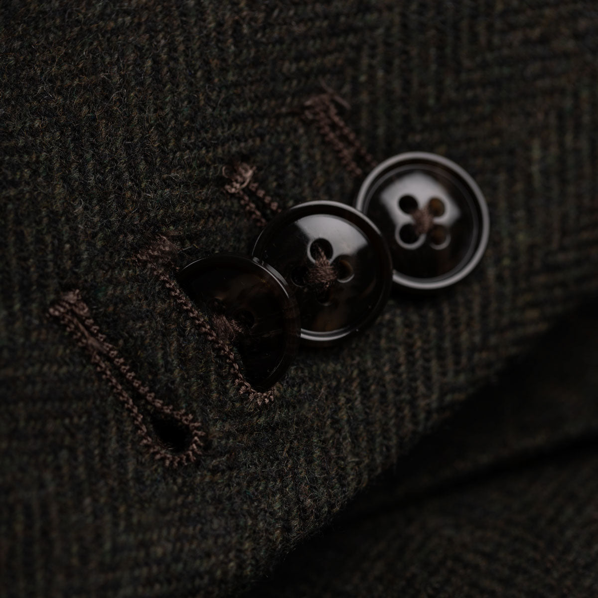 Sakko Pesaro aus Schurwolle mit Fischgrat in grün grün Bild 4