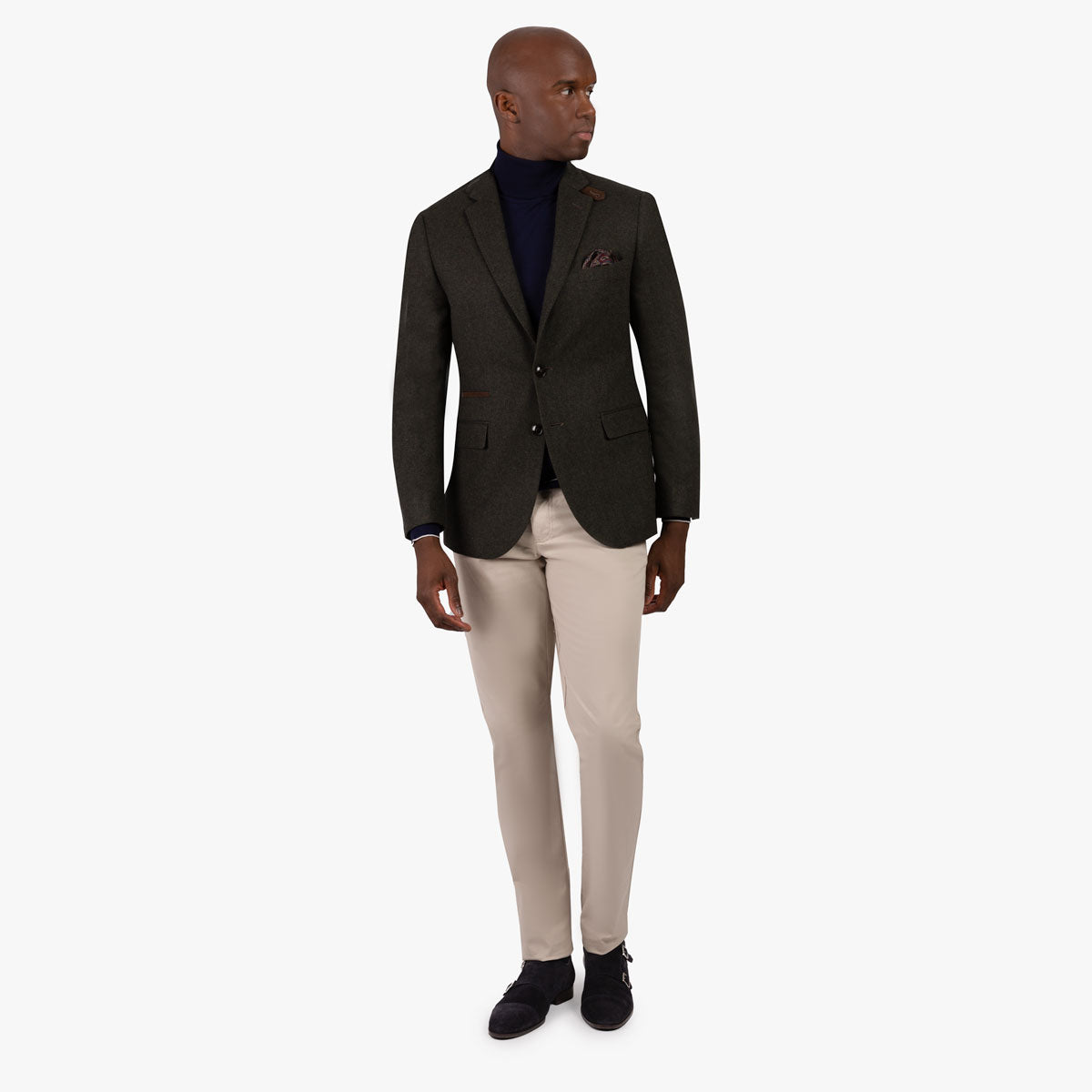 Sakko Pesaro aus Schurwolle mit Fischgrat in grün grün Bild 8