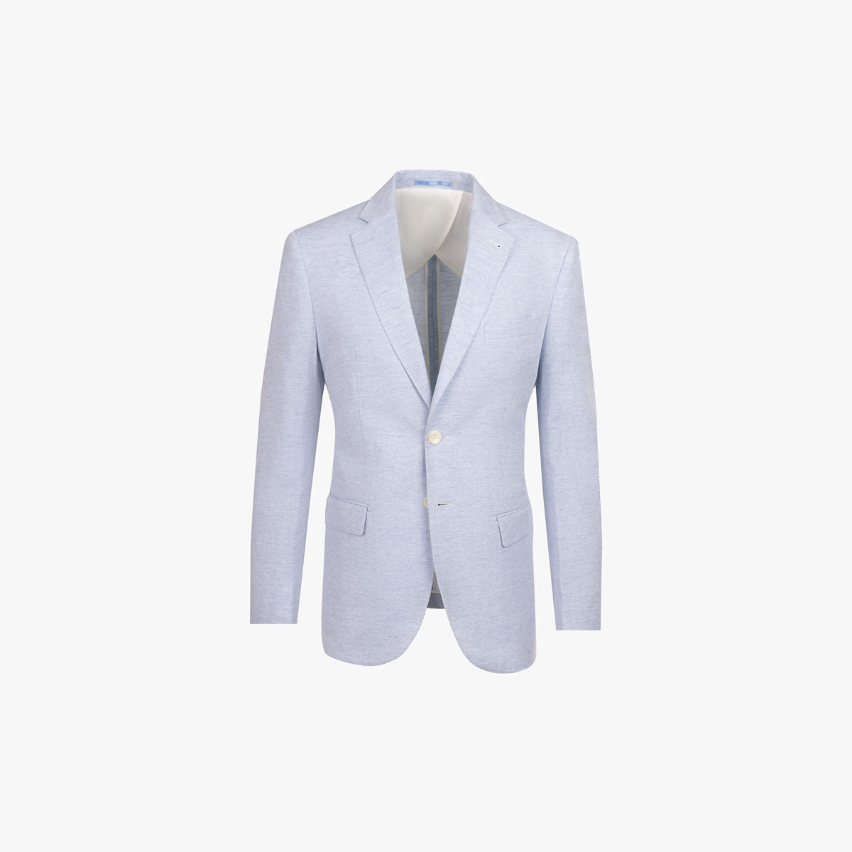 Sakko Prato aus Baumwolle/Leinen in hellblau hellblau/gemustert Bild 7