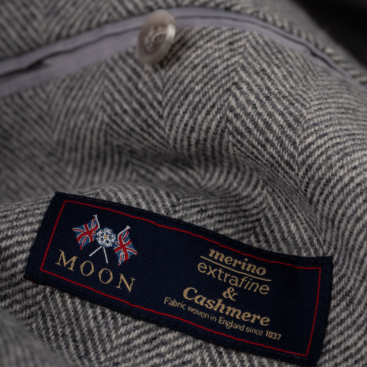 Sakko Prato aus Merino mit Fischgrat in grau grün Bild 6