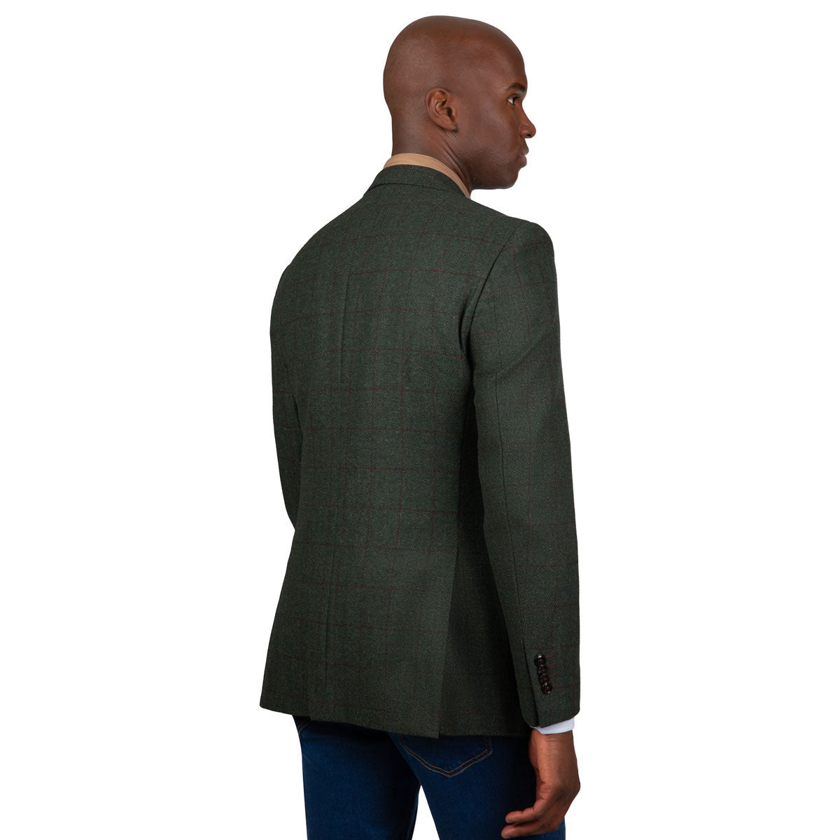 Sakko Prato mit Fensterkaro in dunkelgrün dkl. grün Bild 2
