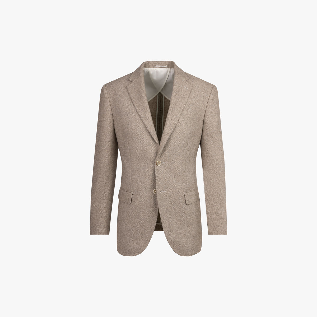 Sakko Prato mit Fischgrätmuster in Beige beige/gemustert Bild 7