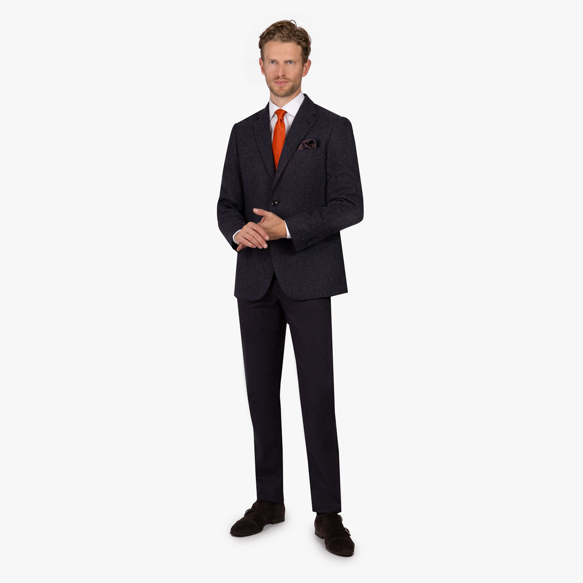 Sakko Prato mit Kaschmir und Fischgrat in blau blau/gemustert Bild 8