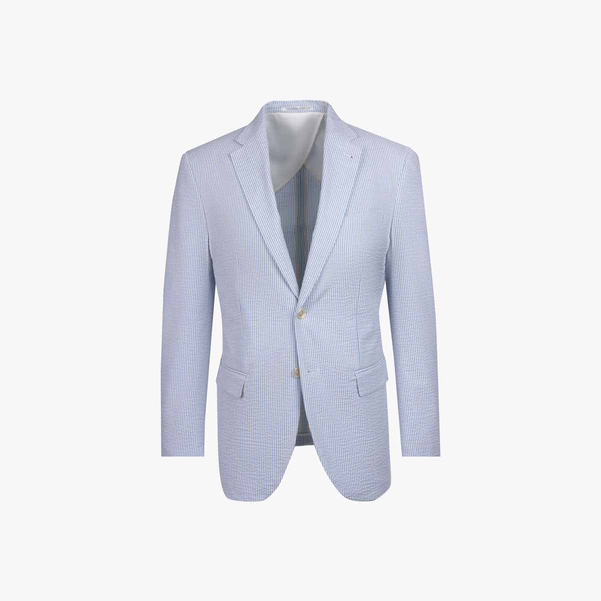 Sakko Prato mit Seersucker Struktur in hellblau gestreift hellblau/gestreift Bild 2