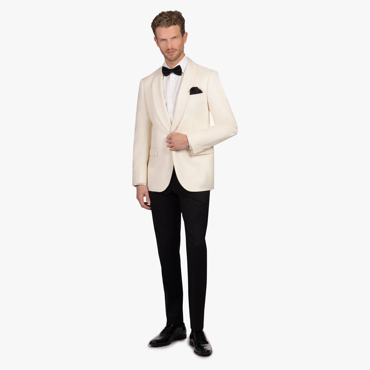 Smoking Sakko Asti aus reiner Schurwolle in offwhite offwhite Bild 8