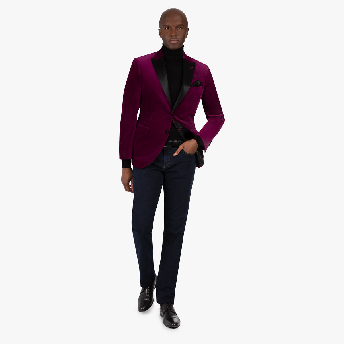 Smoking Sakko Fano aus Samt in magenta magenta Bild 8