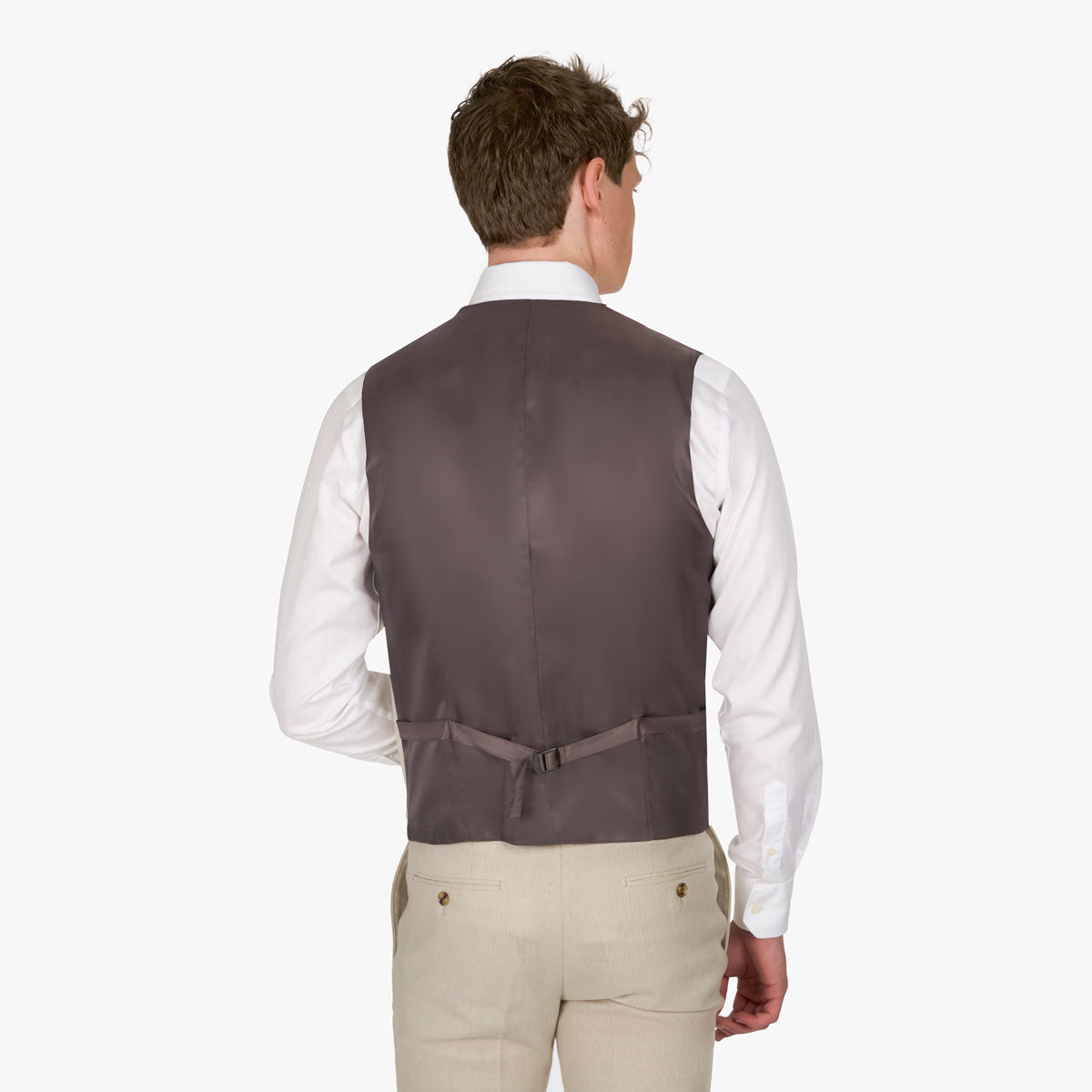 Slim Fit Weste aus Leinen in Beige beige Bild 4