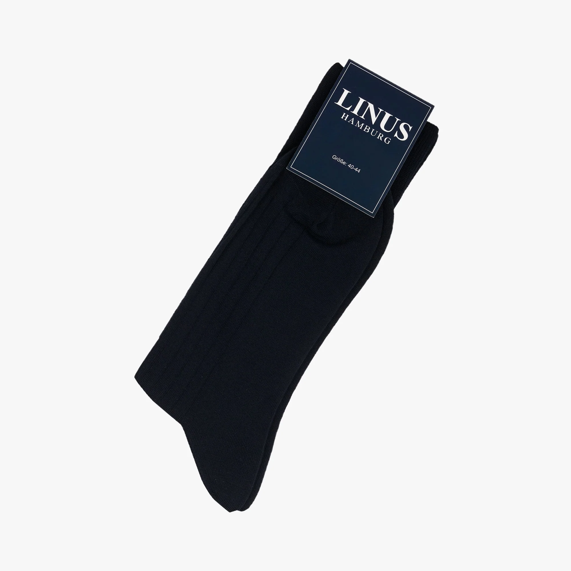 Gerippte Einzelpaar Socken in Dunkelblau drk. blue Bild 1