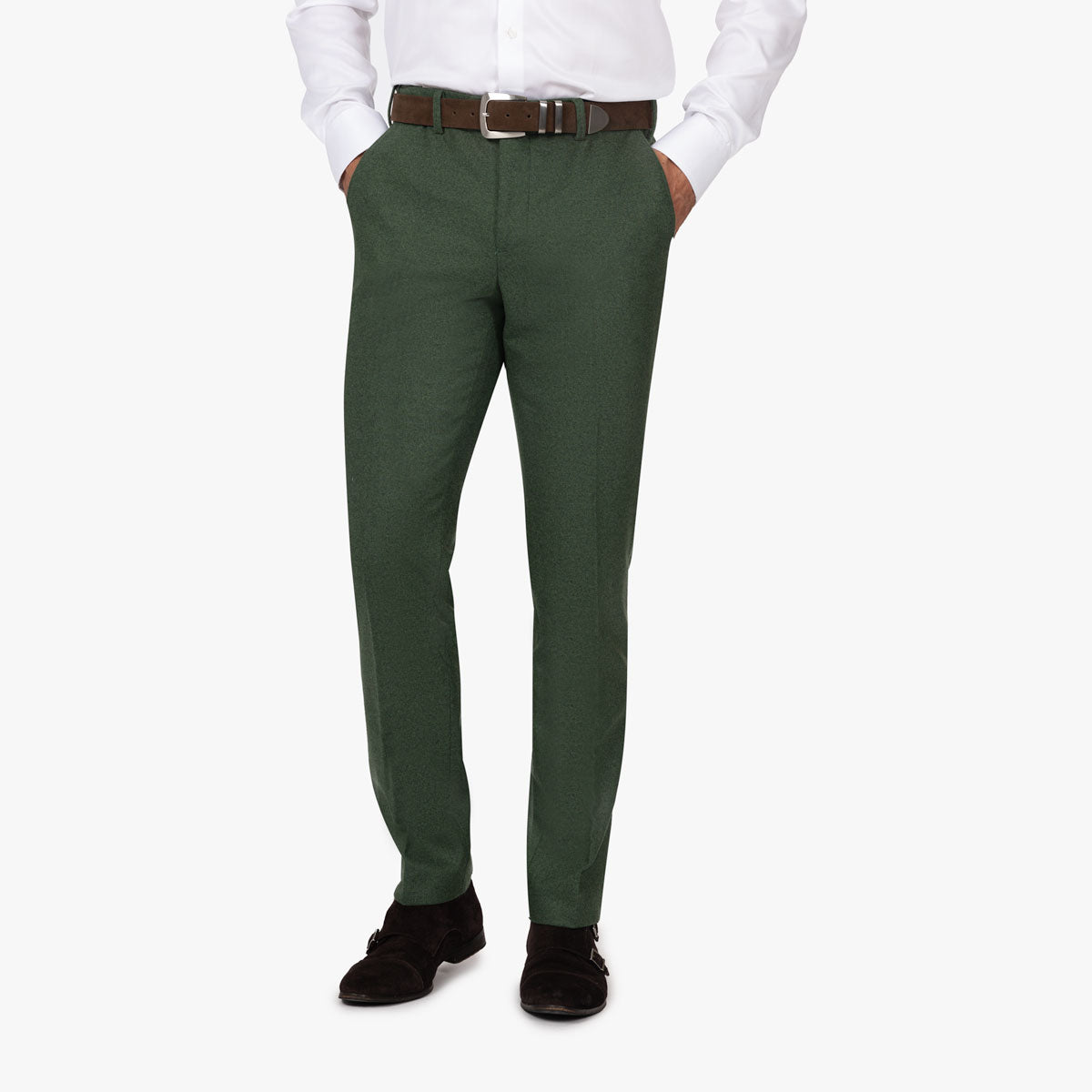 Hose Rome aus Schurwolle in Grün grün Bild 1