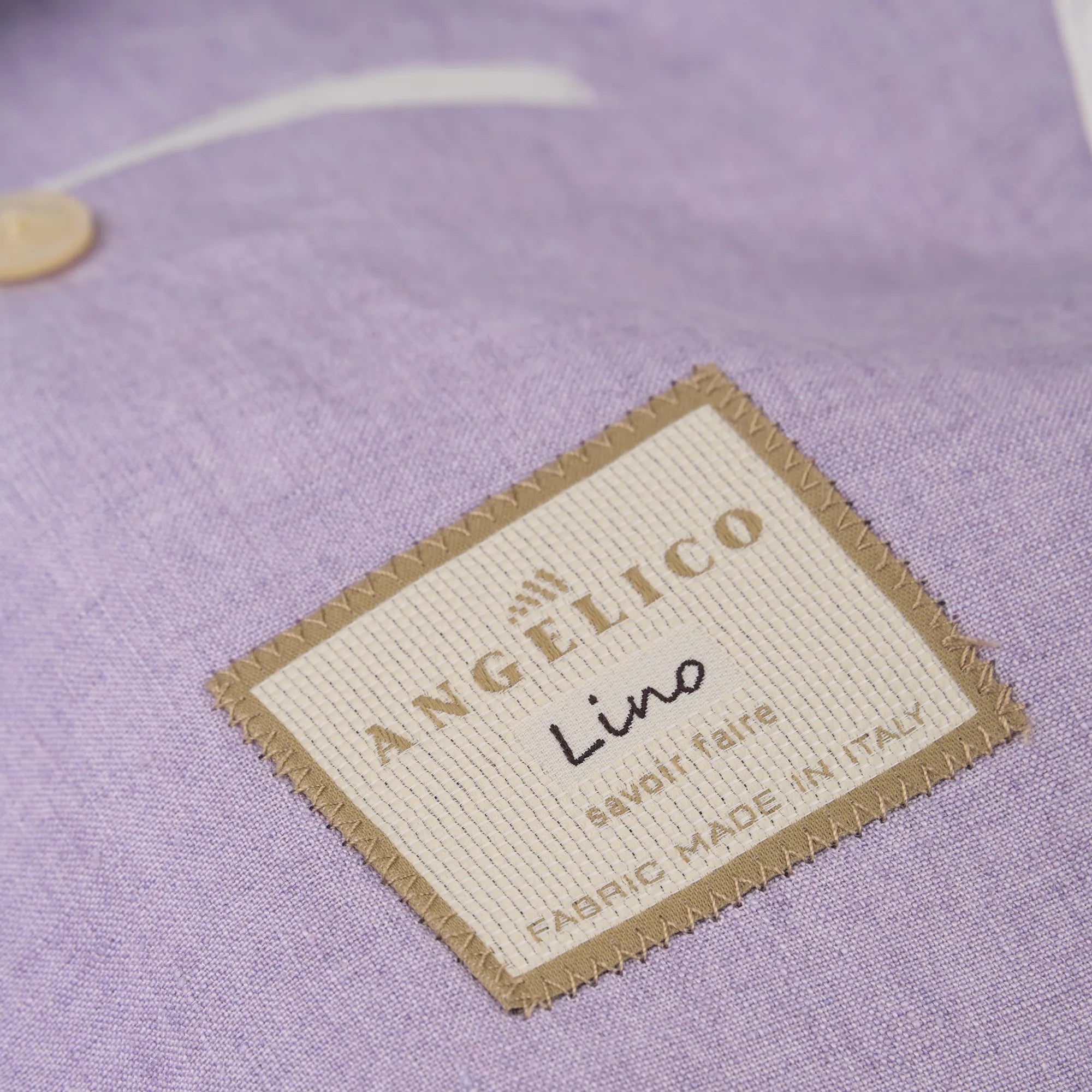 Sakko Genf aus Leinen in helllila hellgrün Bild 7