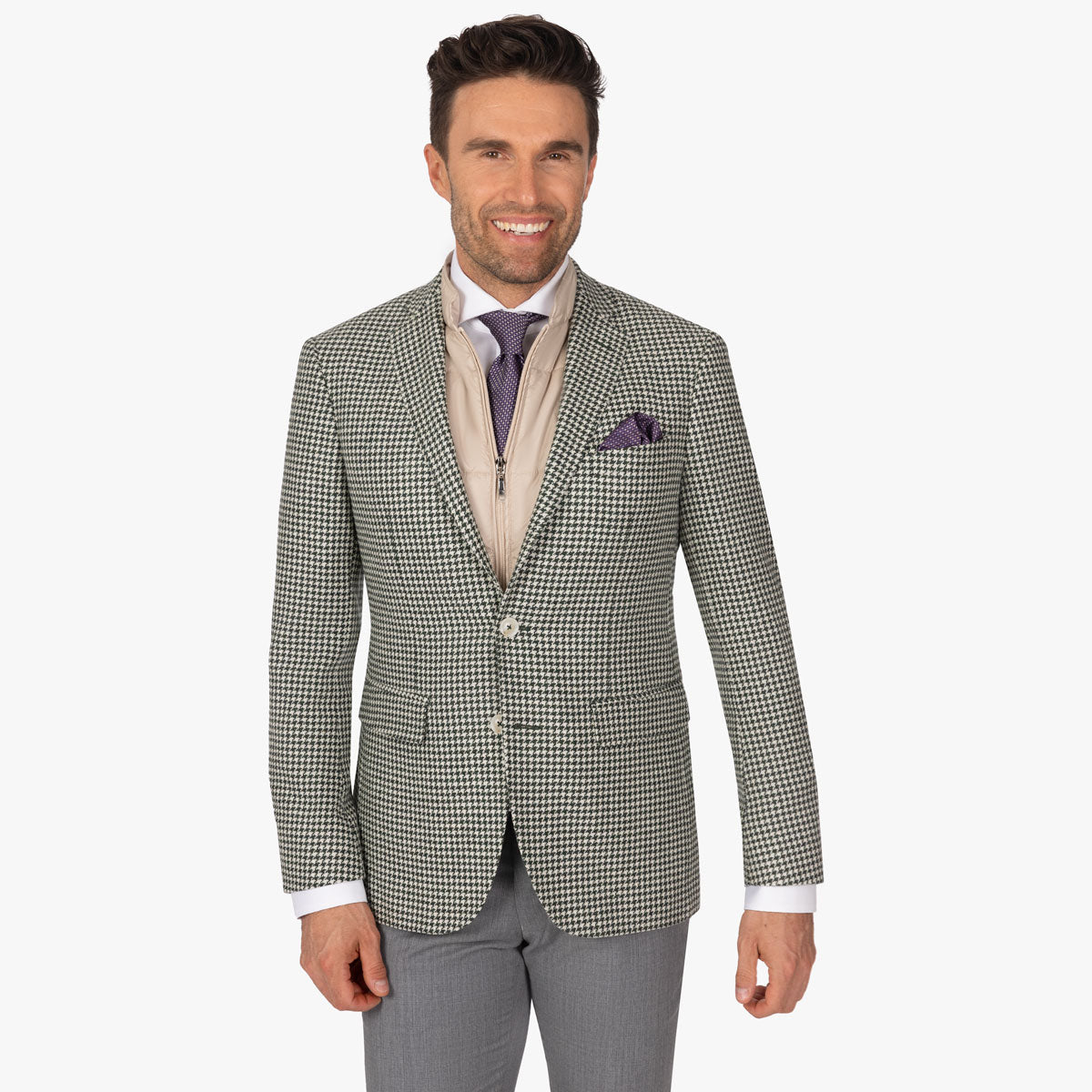 Sakko Genf mit Hahnentritt in Grün grün Bild 1