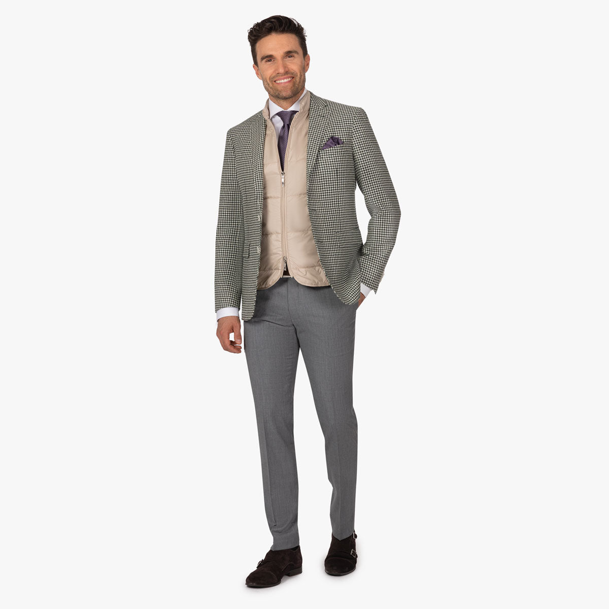 Sakko Genf mit Hahnentritt in Grün grün Bild 8