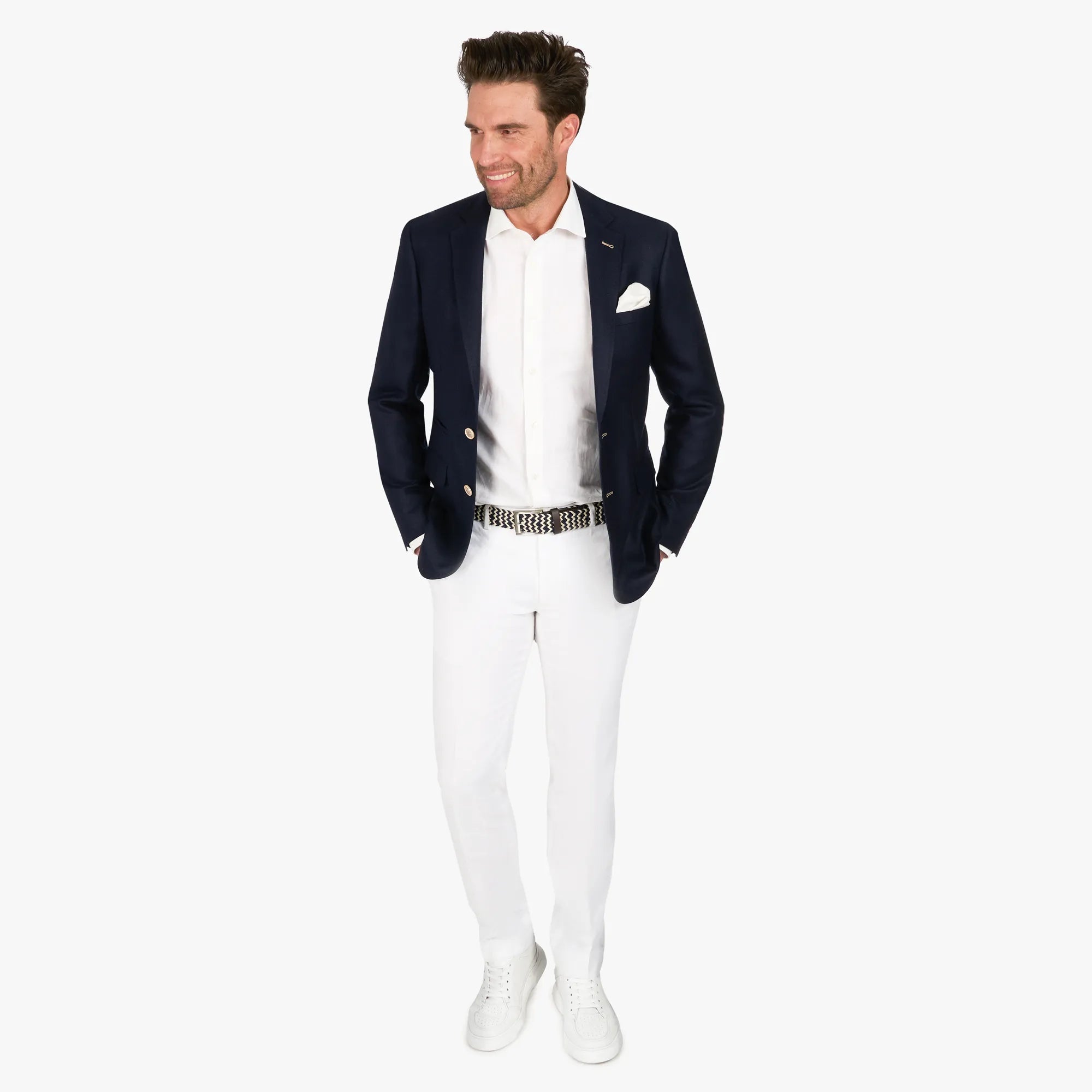 Sakko Pesaro in dunkelblau mit Elbow Patches dkl. blau Bild 2