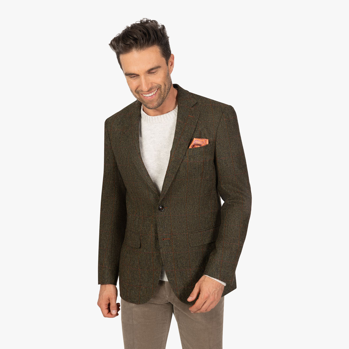 Sakko Prato aus Schurwolle in Dunkelgrün grün Bild 1