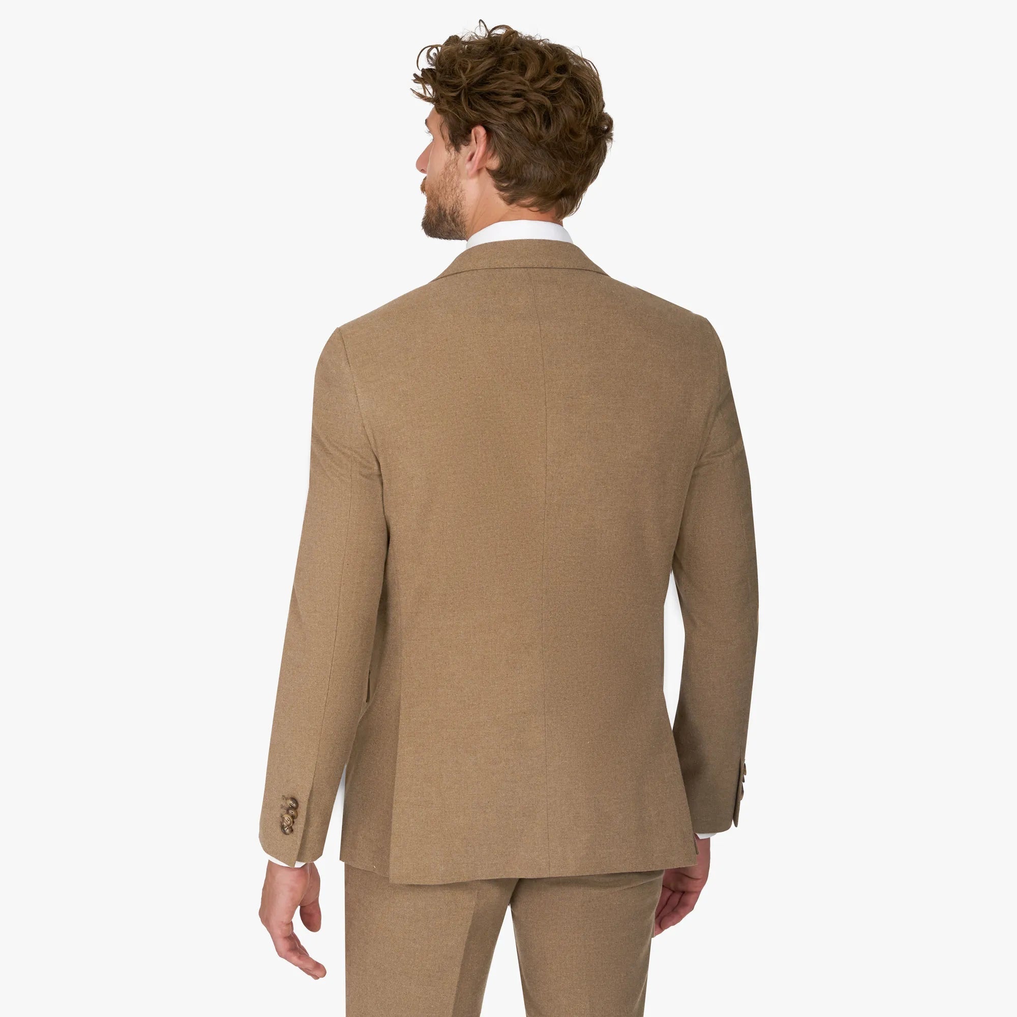 Anzug Genf in Beige aus Baumwolle und Elasthan beige Bild 3