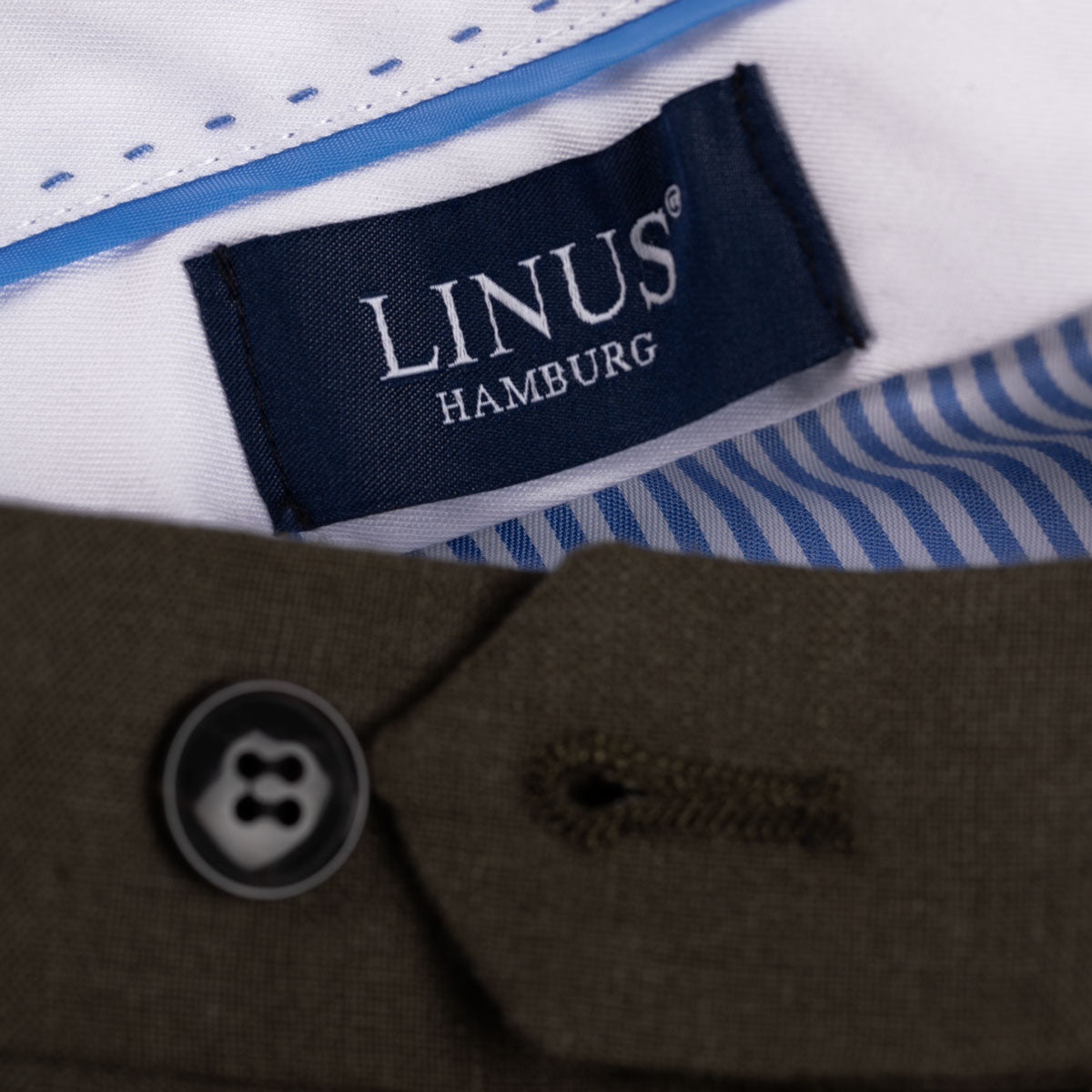 Anzug Genf aus Leinen in olivgrün dkl. grün Bild 9