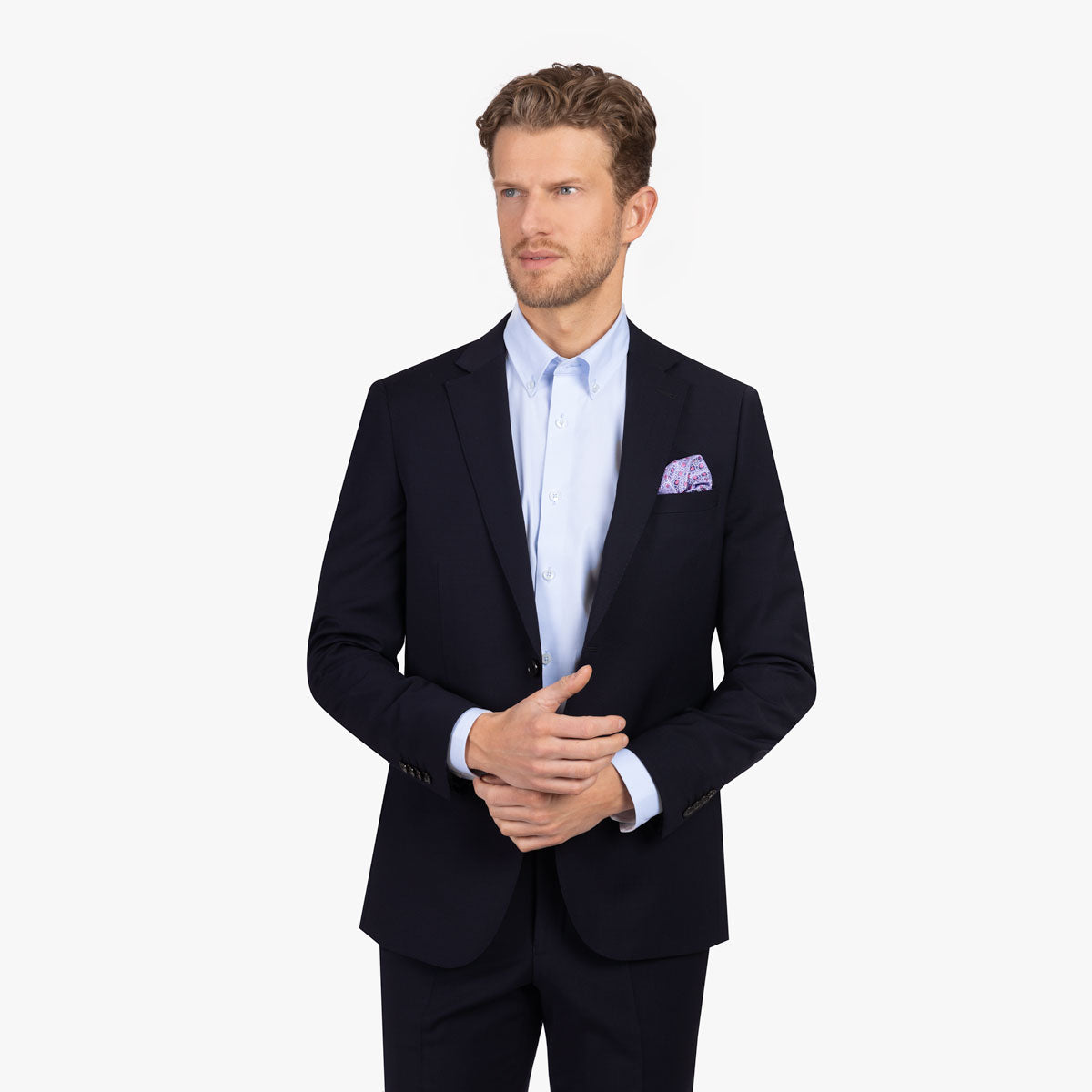 Anzug Genf mit R-Bund in dunkelblau dkl. blau Bild 2