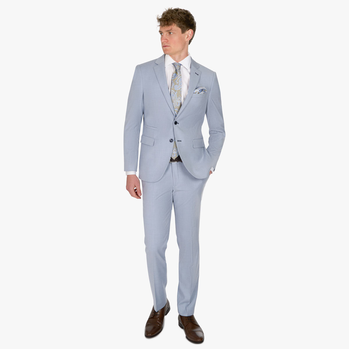 Anzug Pesaro im eleganten Hellblau hellblau Bild 1