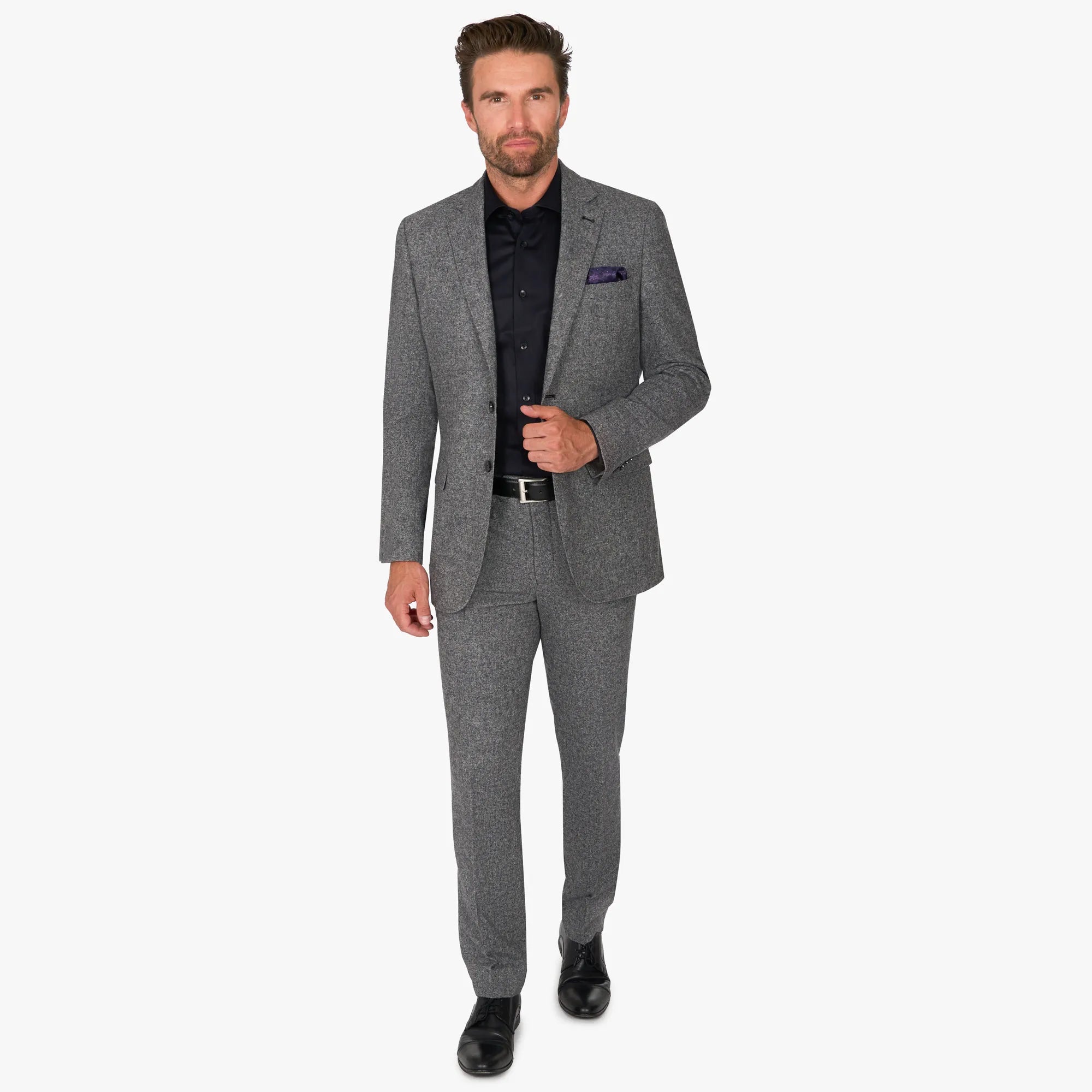 Anzug Prato in Grau aus Wolle und Polyester schwarz/gemustert Bild 1