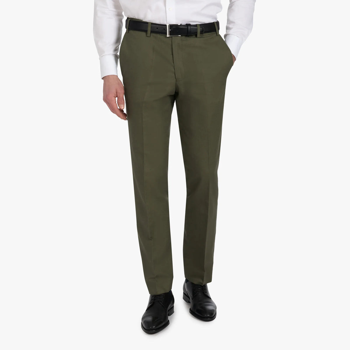 Baukastenhose Rome mit Komfortbund aus Leinenmix in Grün grün Bild 1