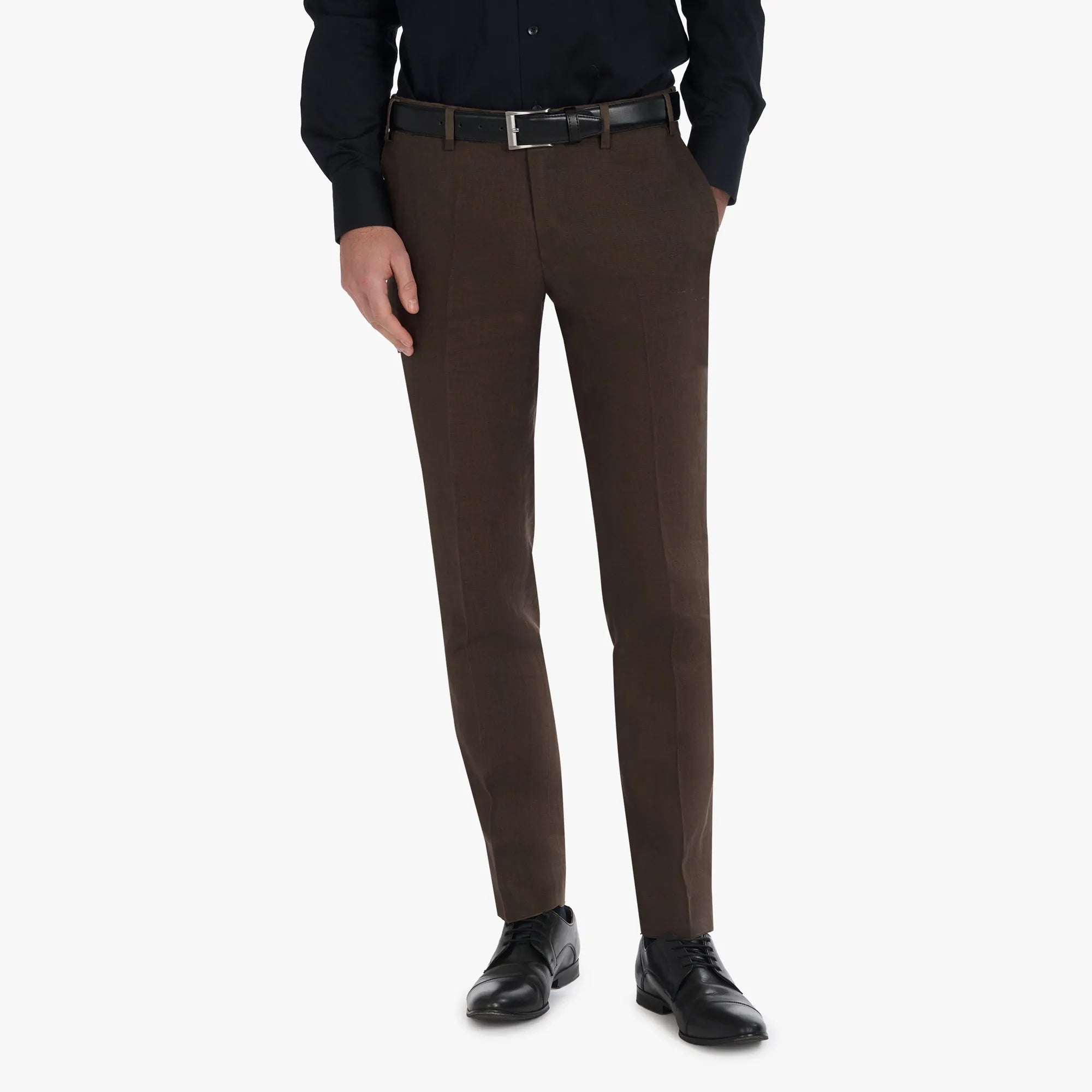 Baukastenhose Siena aus Leinen mit Komfortbund in Braun braun Bild 1
