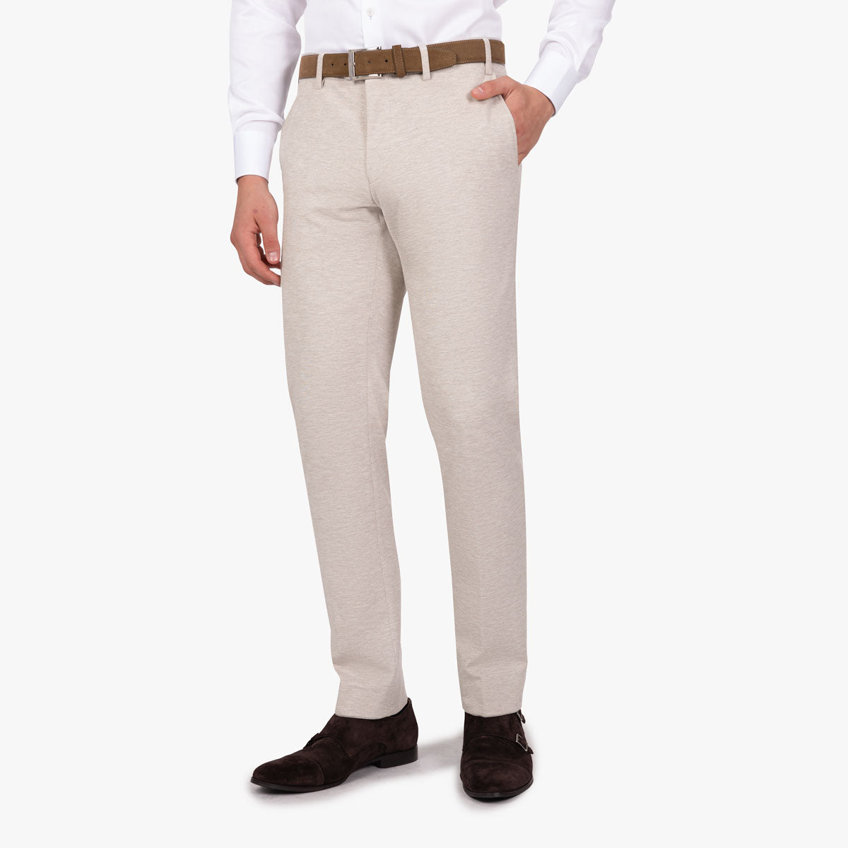 Hose Siena aus Jerseystoff in Hellbeige hellbeige Bild 1