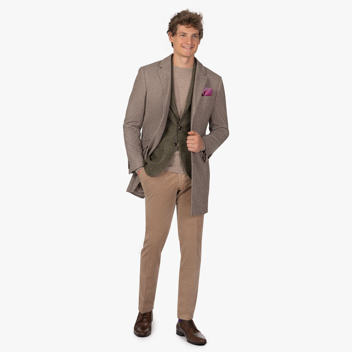 Mantel London in Beige beige/gemustert Bild 2