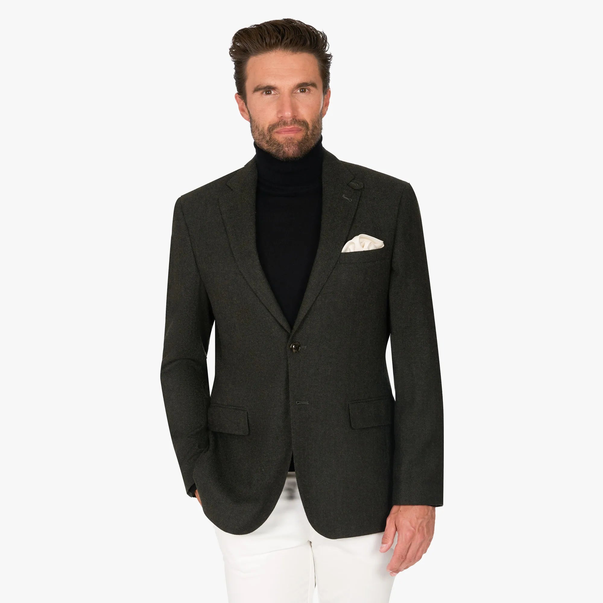 Sakko Prato in Dunkelgrün aus Wolle und Polyester dkl. grün Bild 1