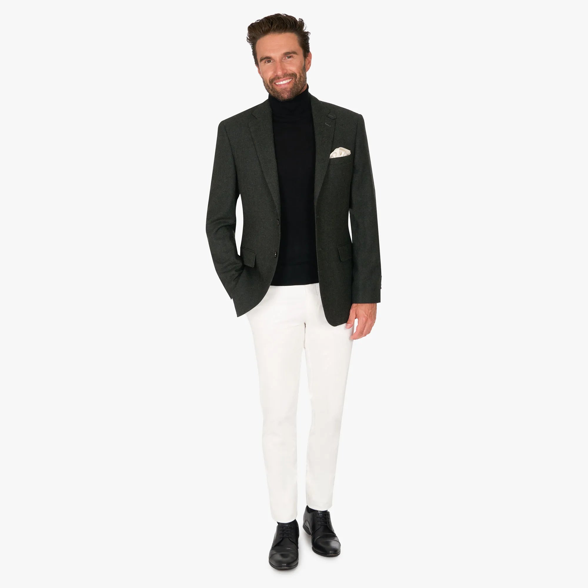Sakko Prato in Dunkelgrün aus Wolle und Polyester dkl. grün Bild 7